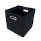 John Louis Home Fabric Bins, Canvas, Black, 11 in W BIN-C-C09 - alternate 1